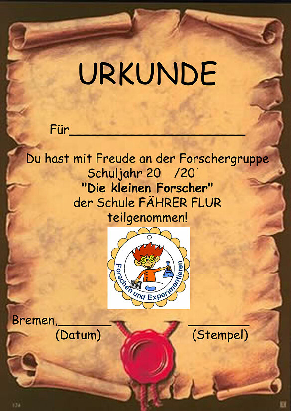 Die Forscherurkunde